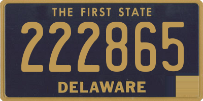 DE license plate 222865