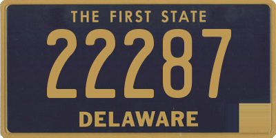 DE license plate 22287