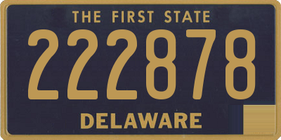 DE license plate 222878