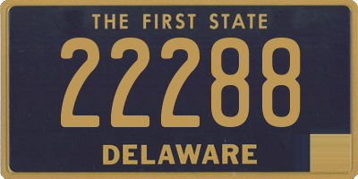 DE license plate 22288