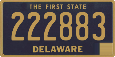 DE license plate 222883