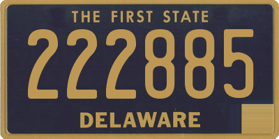 DE license plate 222885