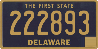 DE license plate 222893