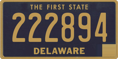 DE license plate 222894