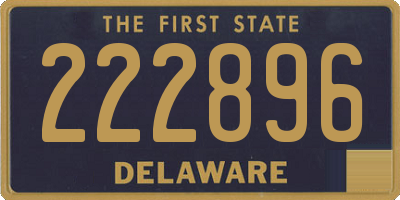 DE license plate 222896