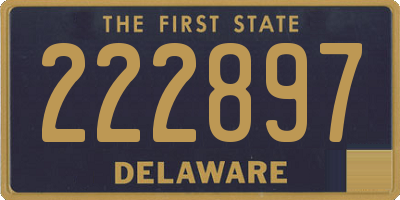 DE license plate 222897