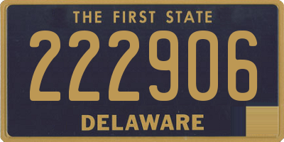 DE license plate 222906