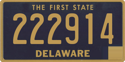 DE license plate 222914