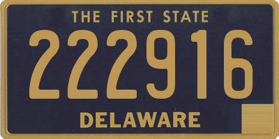DE license plate 222916