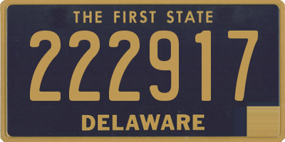 DE license plate 222917