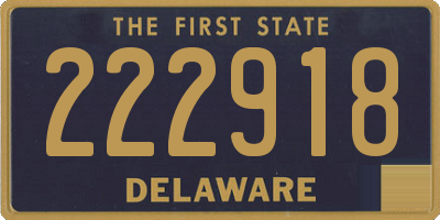 DE license plate 222918