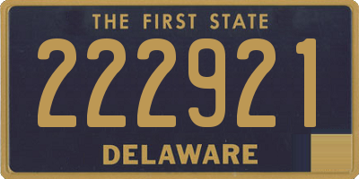 DE license plate 222921