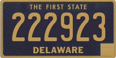 DE license plate 222923