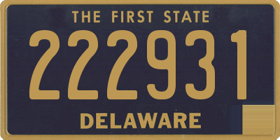 DE license plate 222931