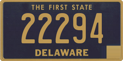 DE license plate 22294