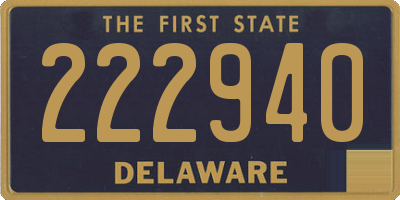 DE license plate 222940