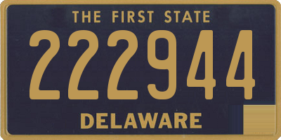 DE license plate 222944