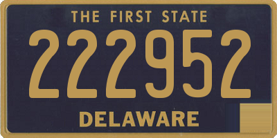 DE license plate 222952