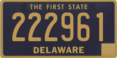 DE license plate 222961