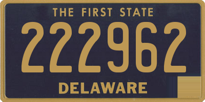 DE license plate 222962