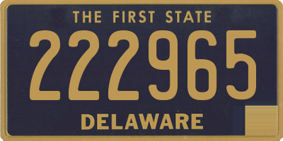 DE license plate 222965