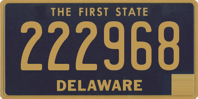 DE license plate 222968