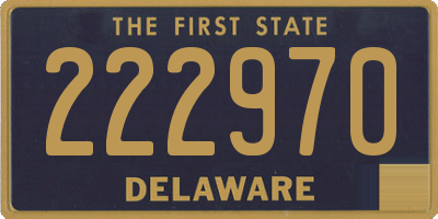 DE license plate 222970