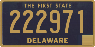 DE license plate 222971