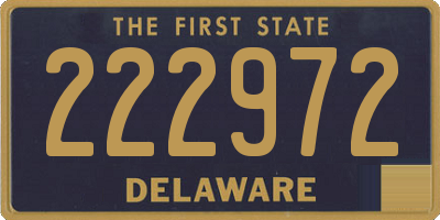 DE license plate 222972