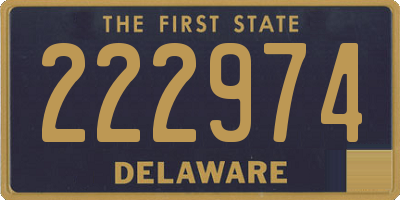 DE license plate 222974