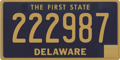 DE license plate 222987