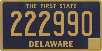 DE license plate 222990