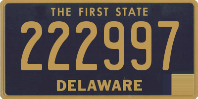 DE license plate 222997