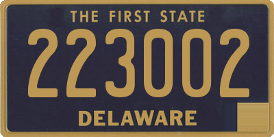 DE license plate 223002