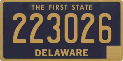 DE license plate 223026