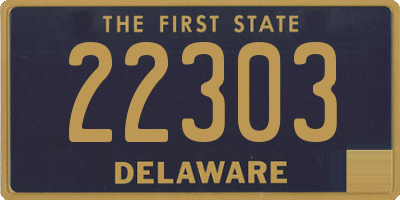 DE license plate 22303