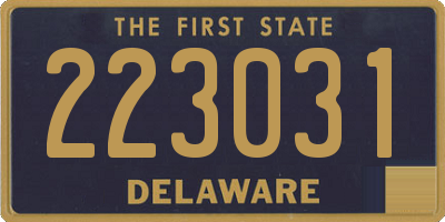 DE license plate 223031