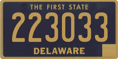 DE license plate 223033