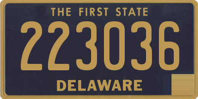 DE license plate 223036