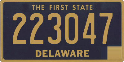 DE license plate 223047