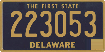 DE license plate 223053