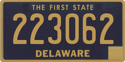 DE license plate 223062