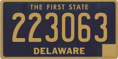 DE license plate 223063