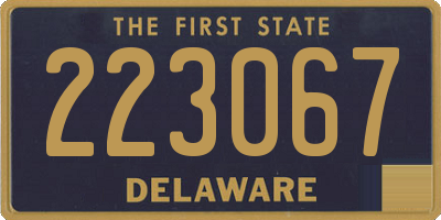 DE license plate 223067