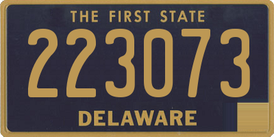 DE license plate 223073