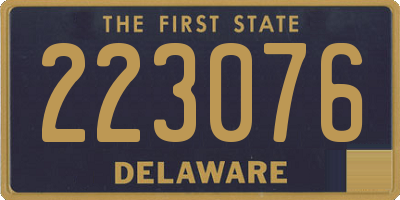 DE license plate 223076