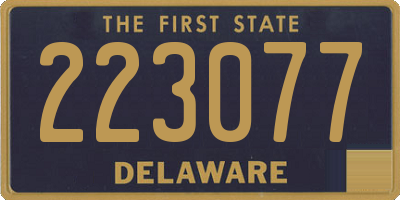 DE license plate 223077