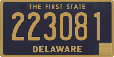 DE license plate 223081