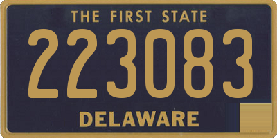 DE license plate 223083