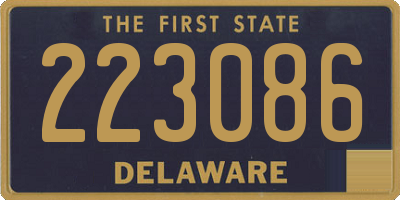 DE license plate 223086